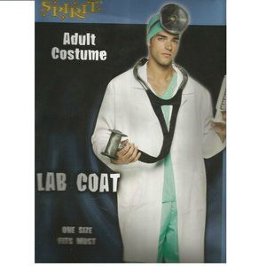 Lab Coat Adult Costume Spirit Halloween Unisex One Size Fits Most